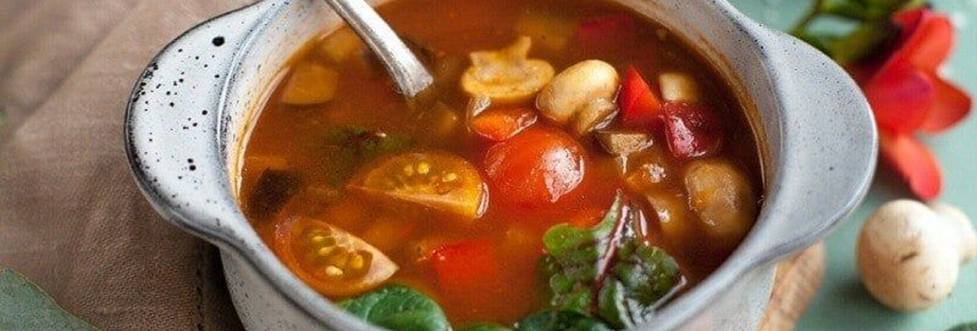 Rustic Vegetable Soup with Fresh Herbs
